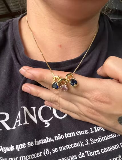 Customer photo review of Colgante Abuela y Nietos personalizado