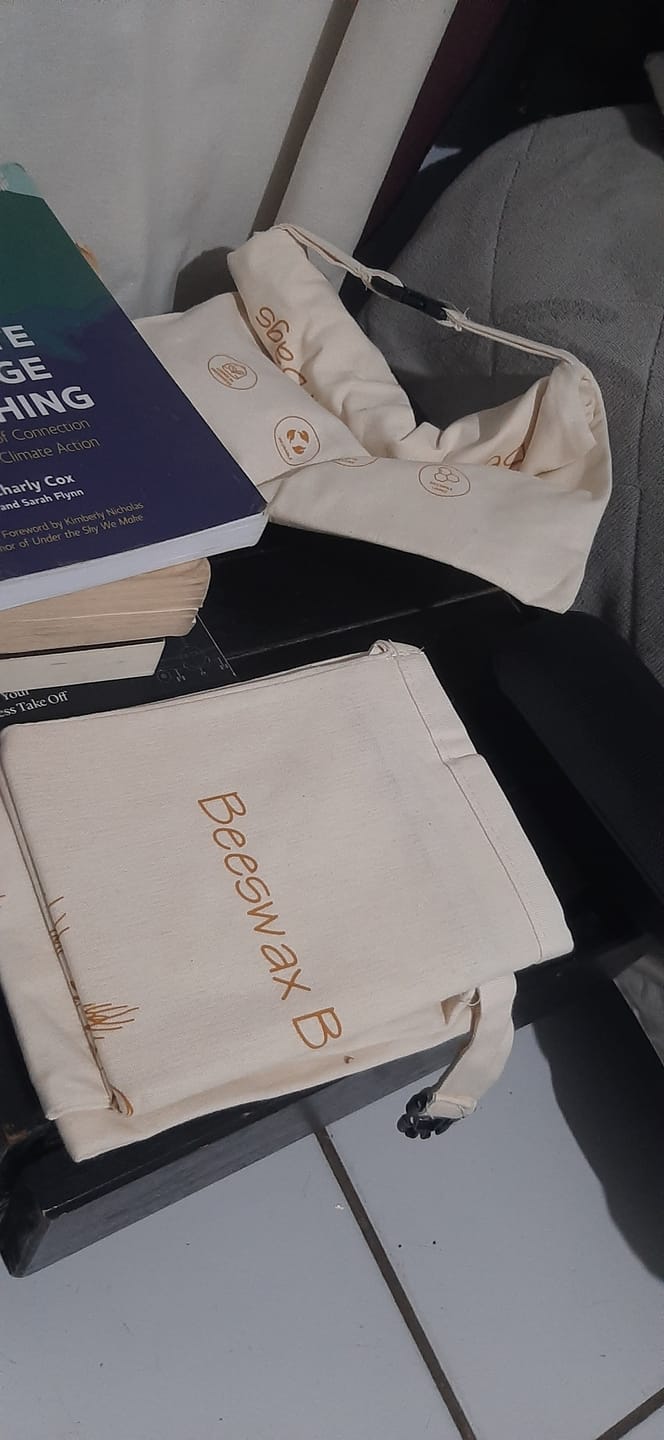 Customer photo review of Premium Beeswax Bread Bags Made from 100% Cotton