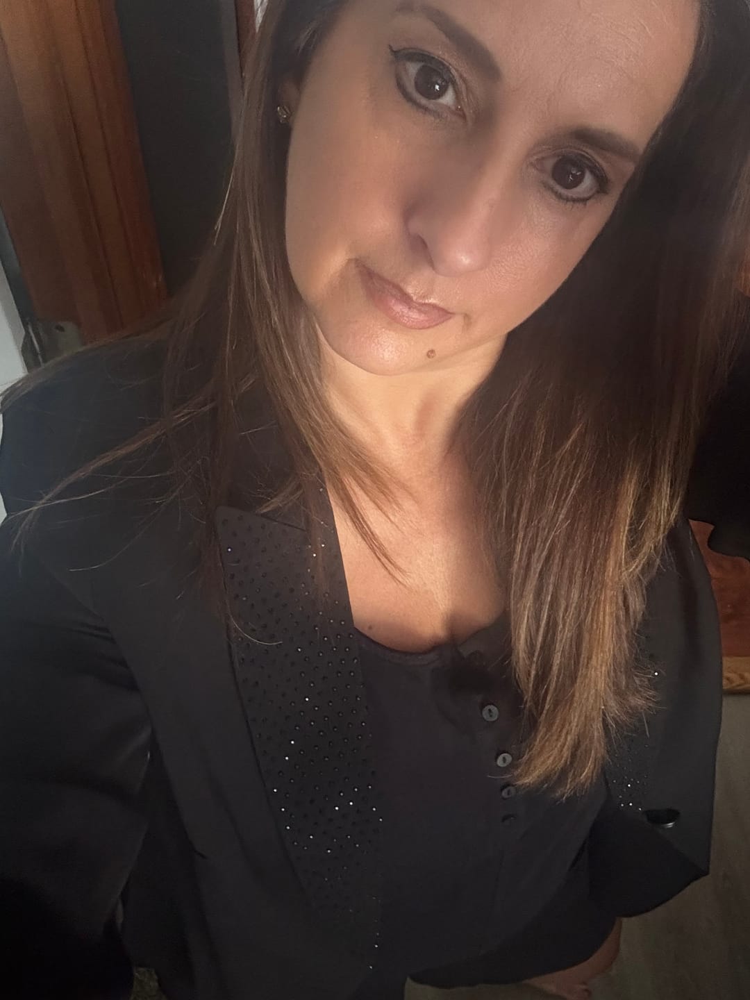 Customer photo review of First Class Rhinestone Blazer