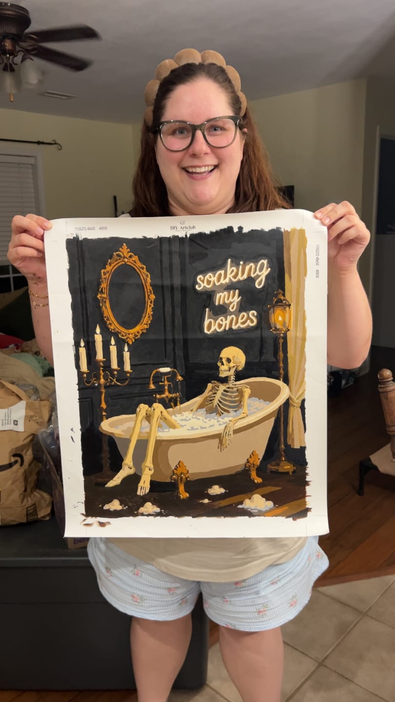 Customer photo review of Soaking My Bones | Paint by Number
