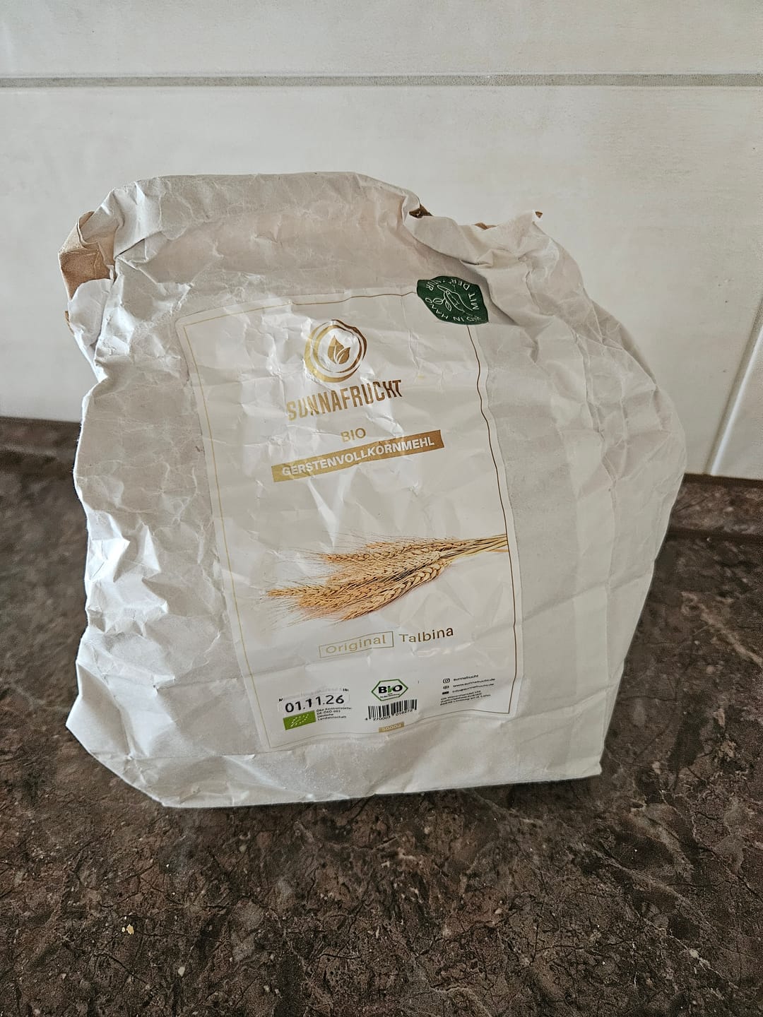Customer photo review of Bio Gerstenvollkornmehl Talbina | 5kg