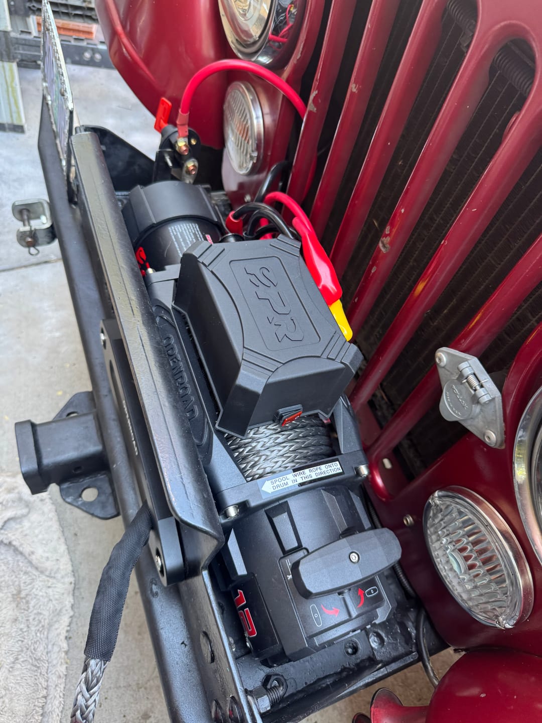 Customer photo review of OPENROAD 12,000lbs Electric Winch with Synthetic Rope-Panther Series 3S