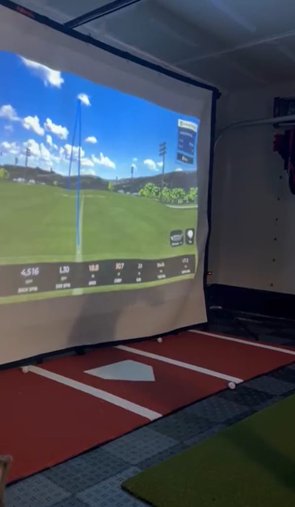 Customer photo review of Morelux® Golf Impact Screen 10' x 7.5' - Golf Hitting Screens for Simulator