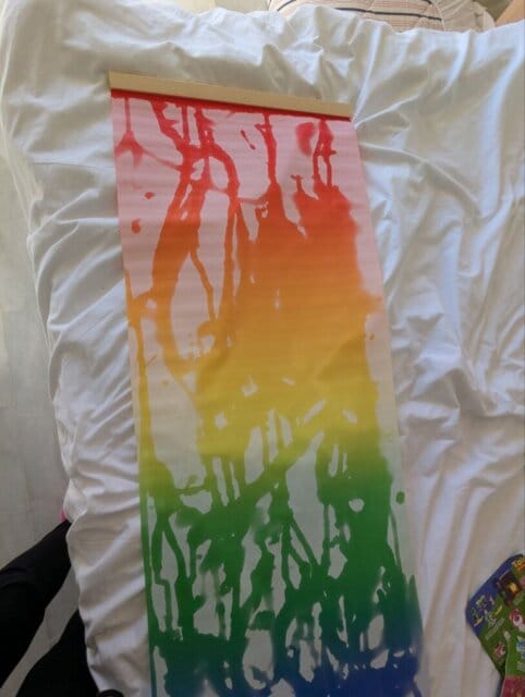 Customer photo review of Magic Drew Colorful Reusable Water Writing Cloth [FREE Water Cup + Brush]