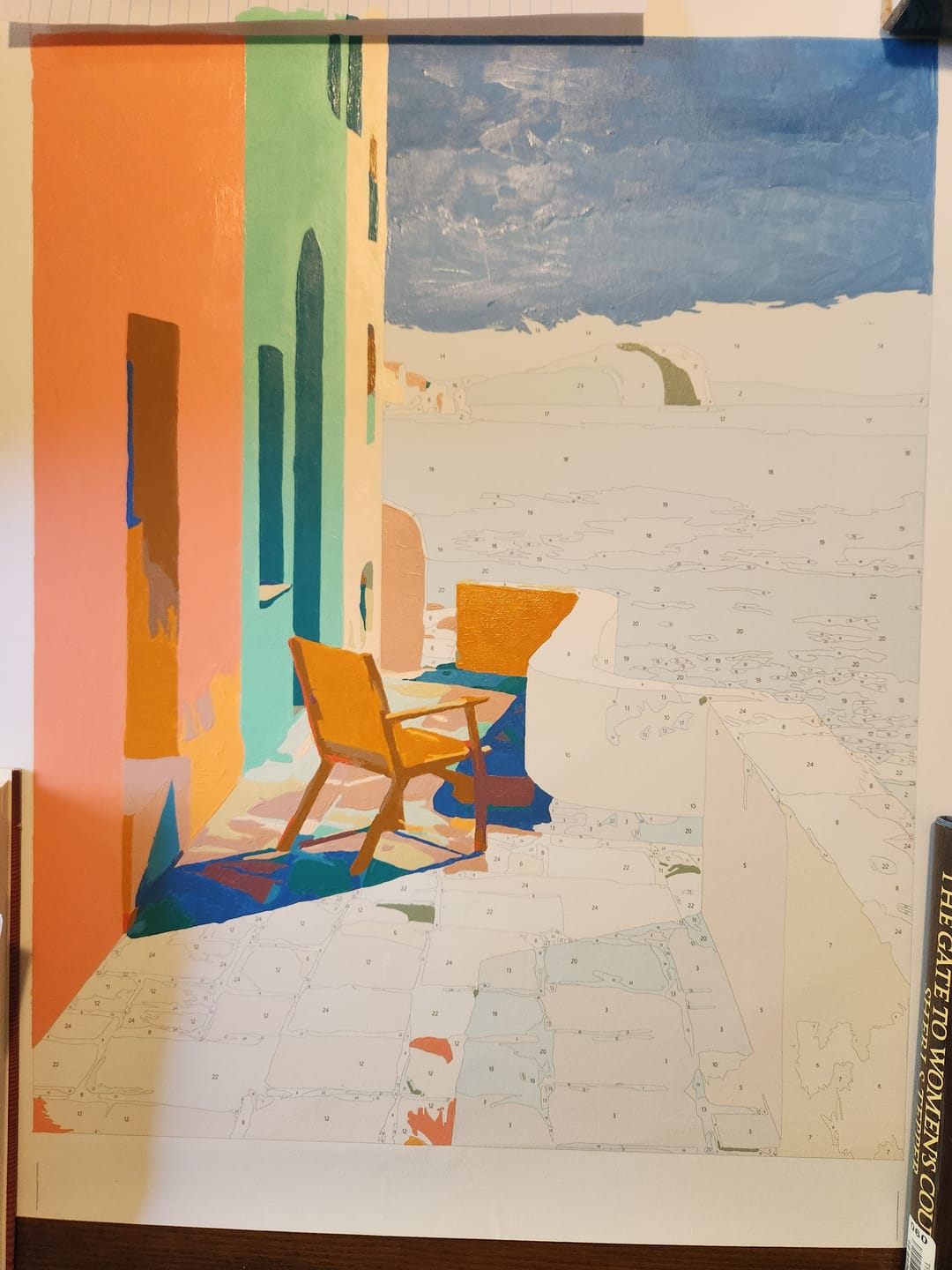 Customer photo review of Sunny Patio | Paint by Number