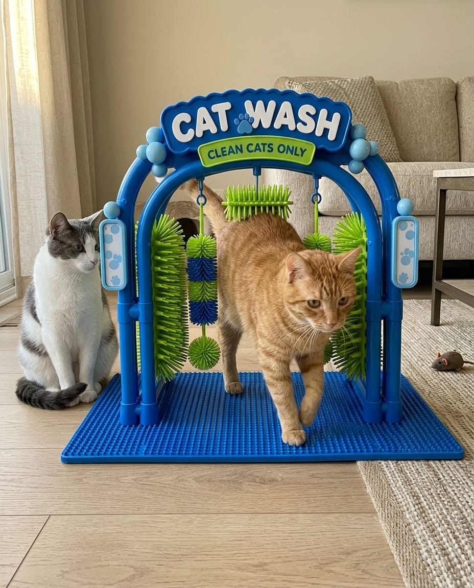 Customer photo review of The Purr Arch - Massage Station