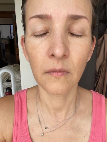 Customer photo review of Collagen Night Wrapping Mask