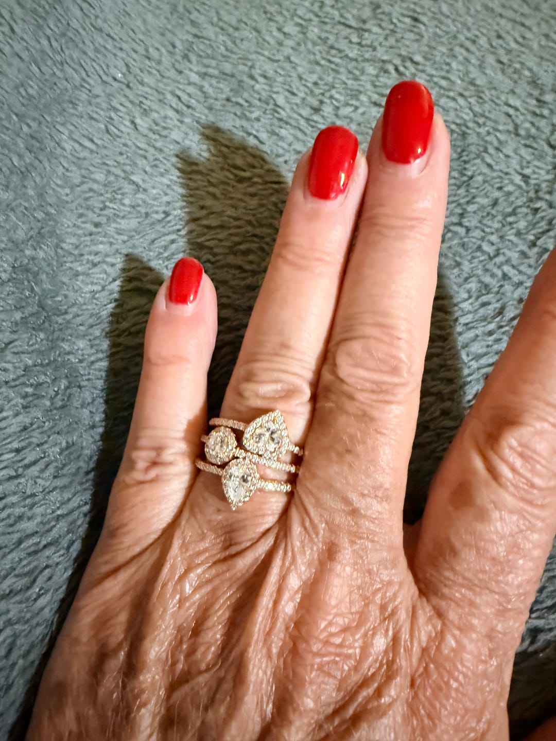 Customer photo review of Bague Three Sides - ROSE