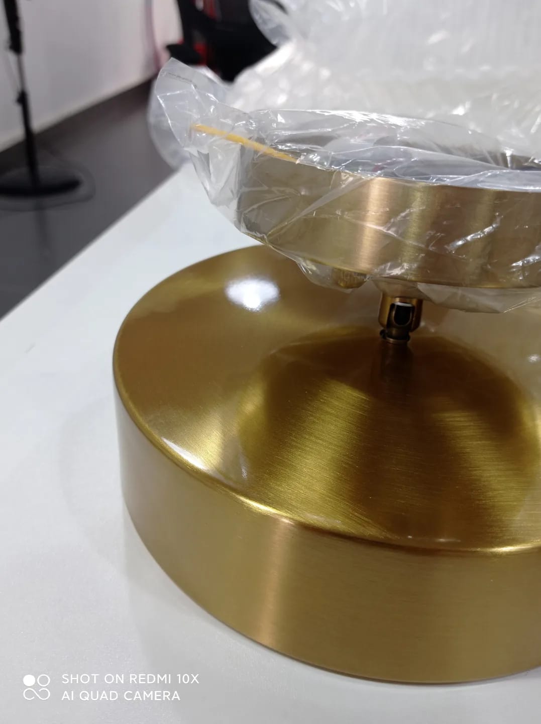 Customer photo review of Copper Ceiling Light for Hallway, Flush Fitting, 30 cm Wide