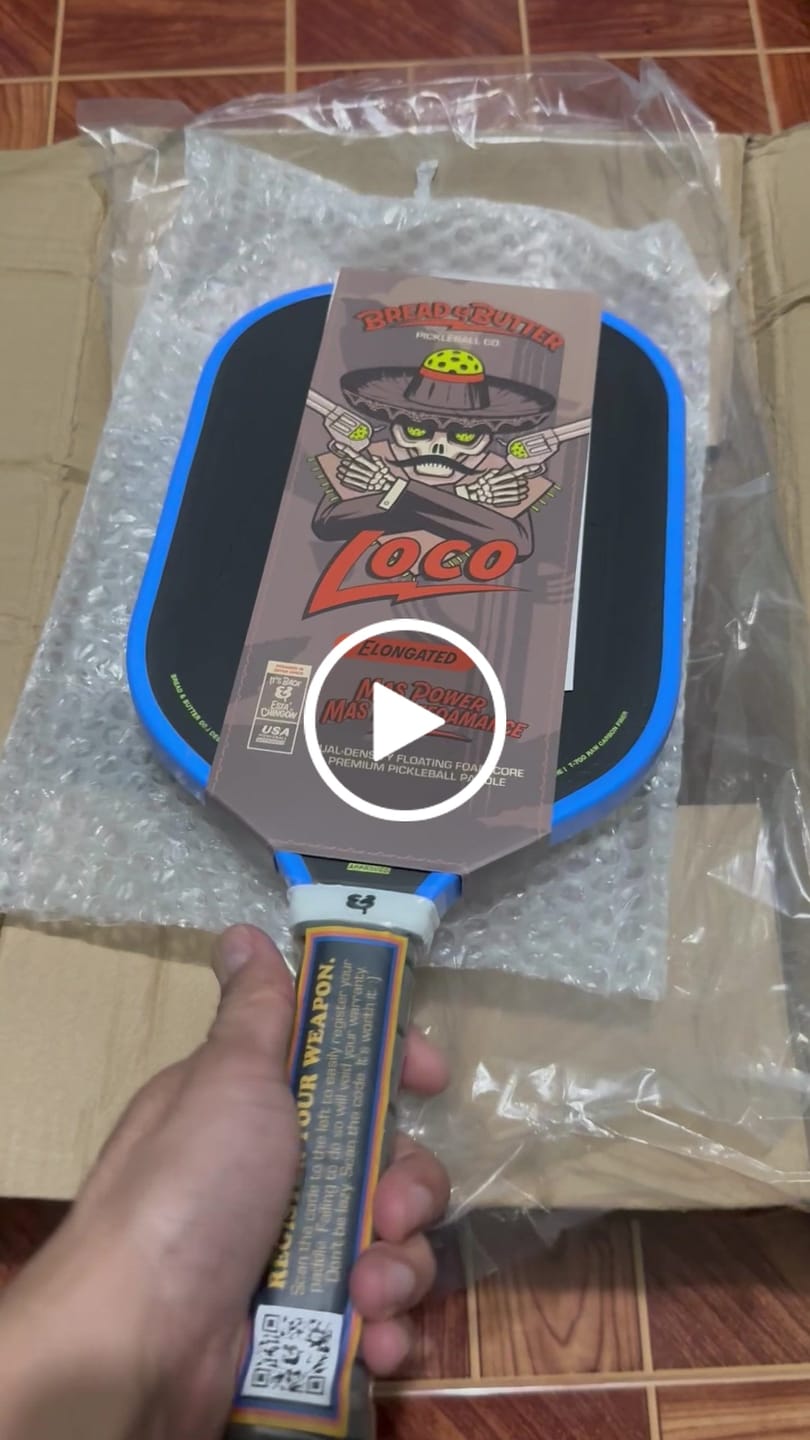 Customer video review of The Loco 16mm Pickleball Paddle Elongated