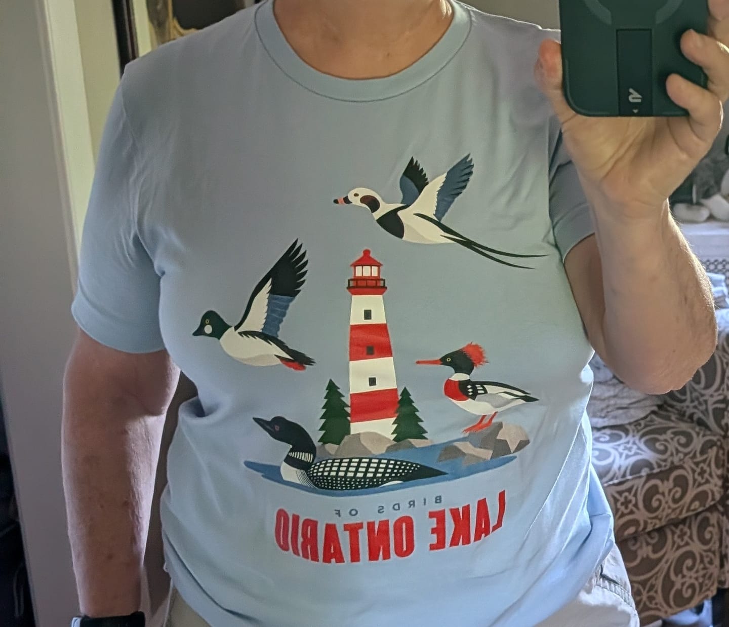 Customer photo review of Birds of Lake Ontario Tee