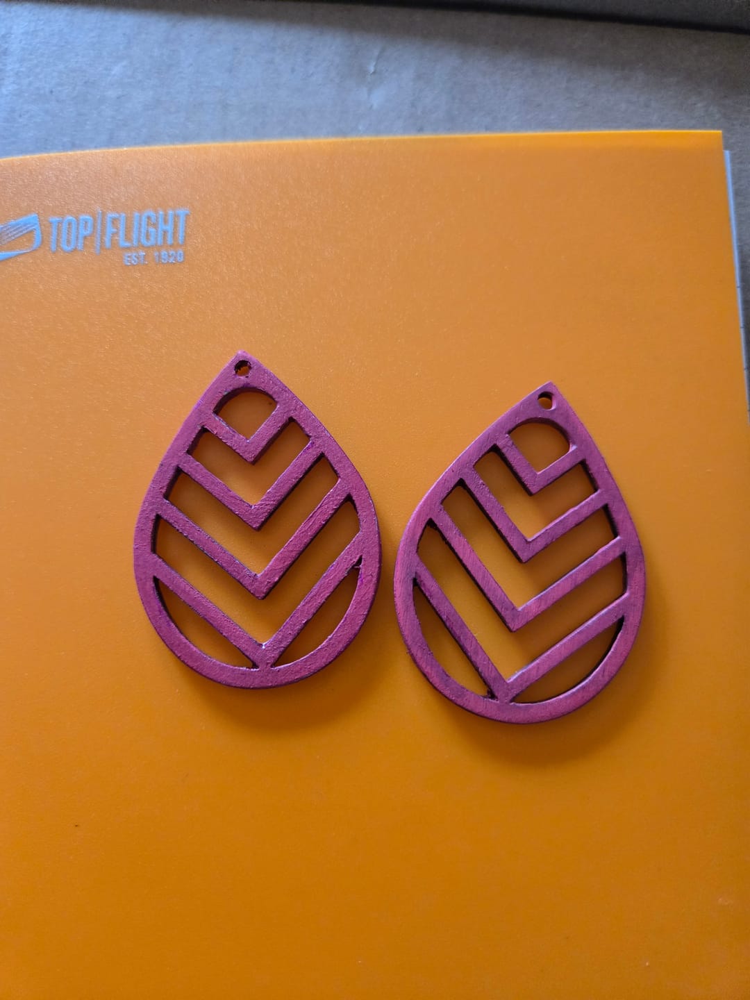 Customer photo review of 10 Mandala Lotus Earring Laser Cut SVG
