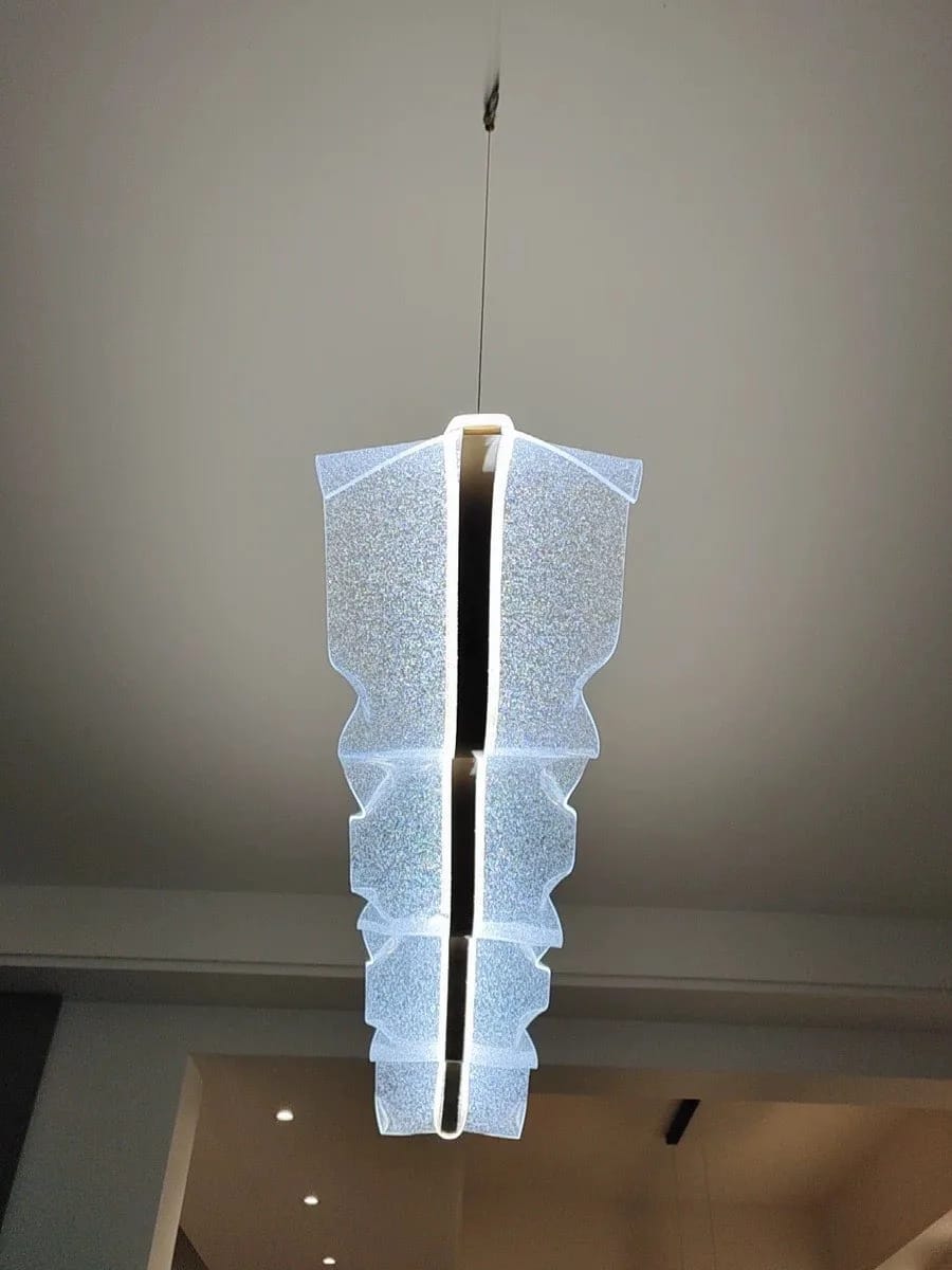 Customer photo review of Gold Chandelier for Dining Table, Undulating Acrylic, 150 cm