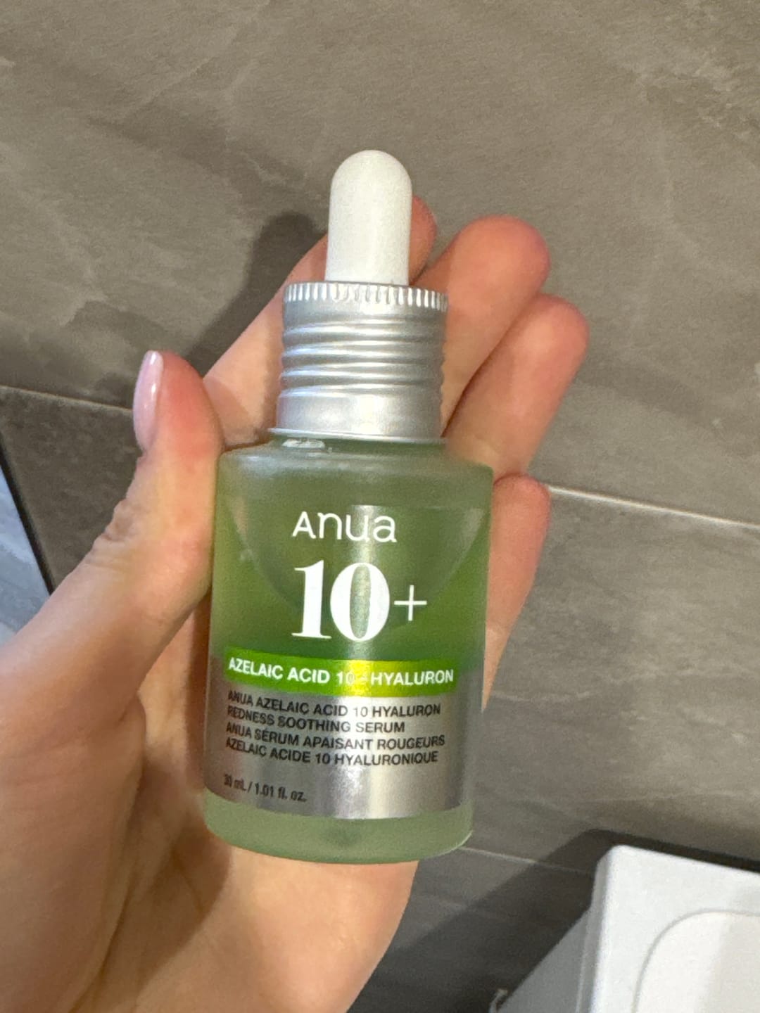 Customer photo review of Serums ar azelaīnskābi Anua Azelaic Acid 10 Hyaluron Redness Soothing Serum