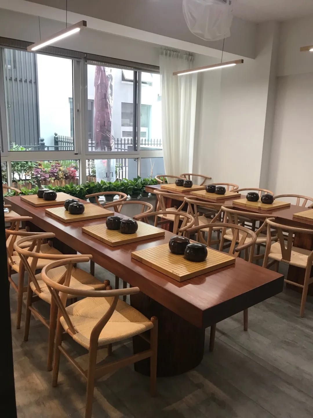 Customer photo review of Black Walnut Pendant Light for Dining Table, Twin Canopy, 150 cm