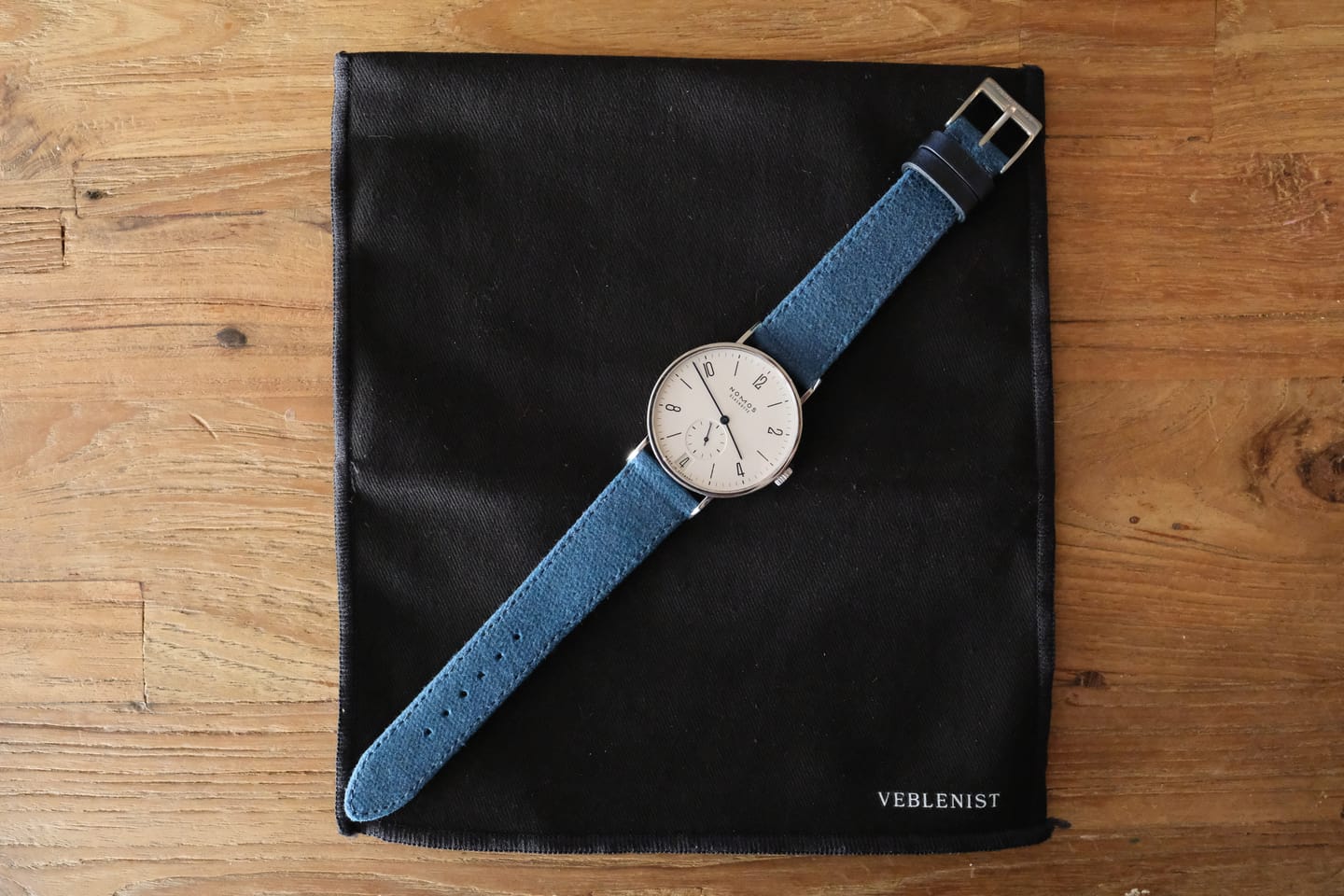 Customer photo review of Expedition Blue Waxed Canvas