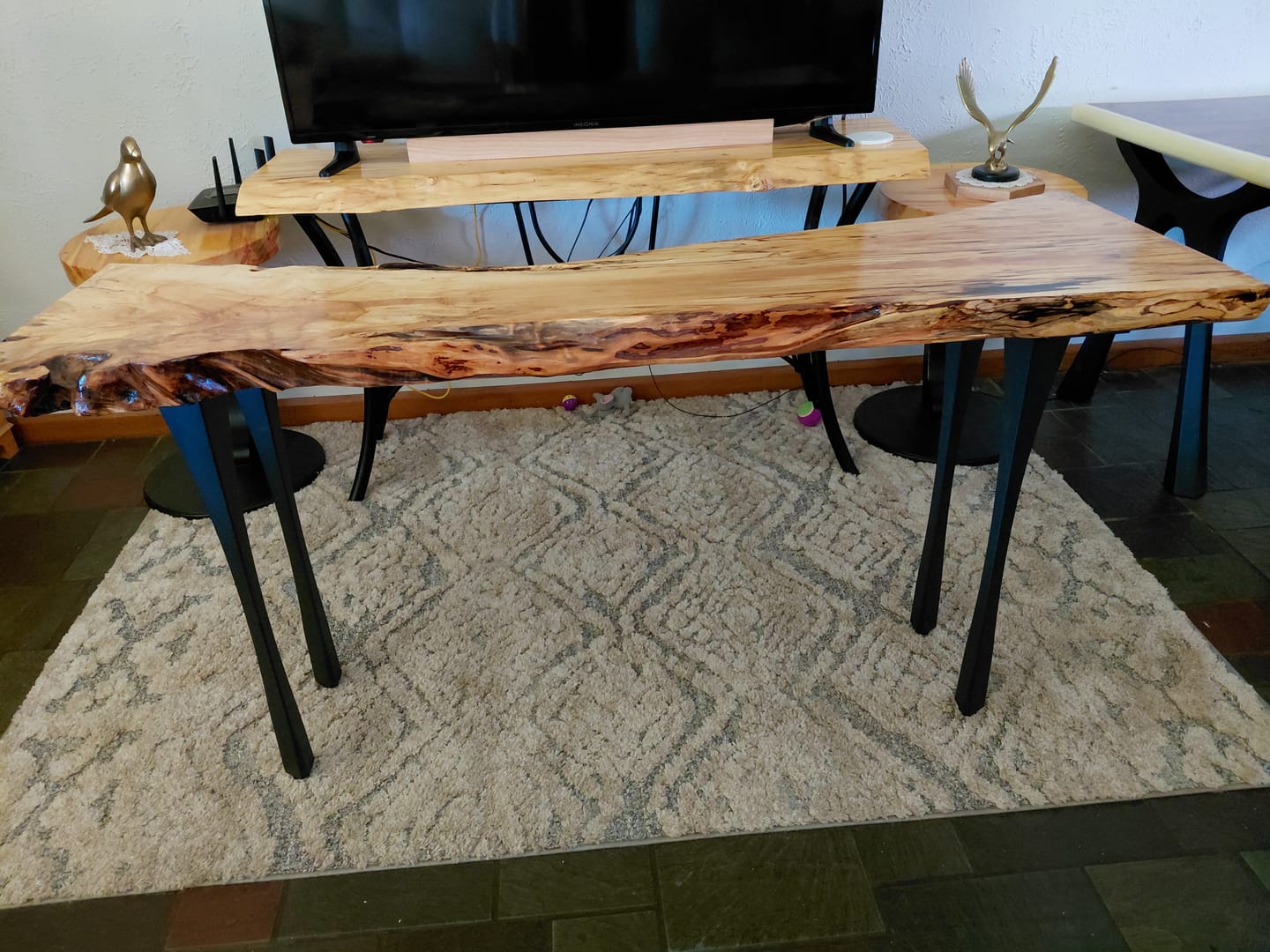 Customer photo review of Desk Legs 501 Snello 28.2" H Metal Handmade Furniture Legs
