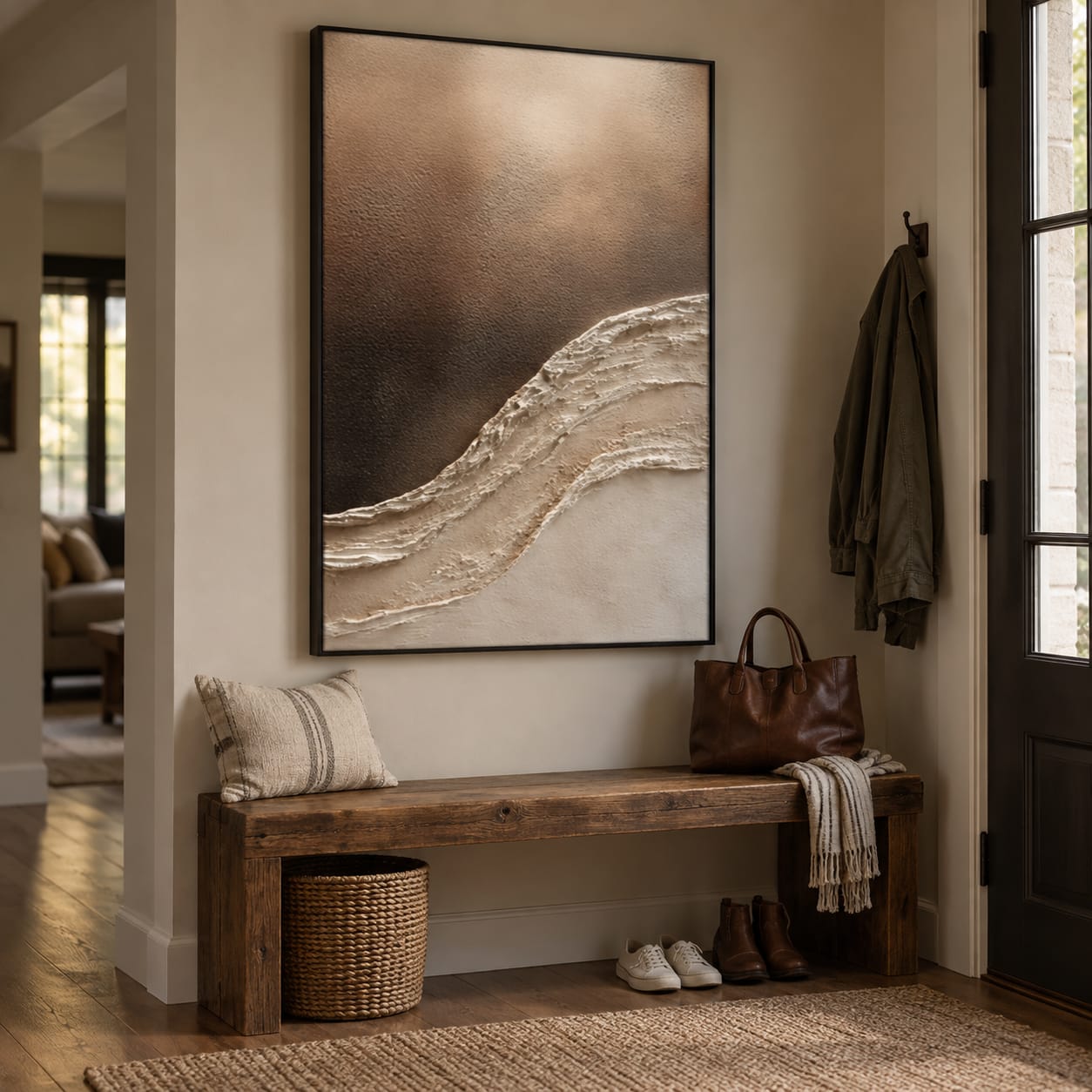 Customer photo review of Bronze Shore-Neutral Wave Painting