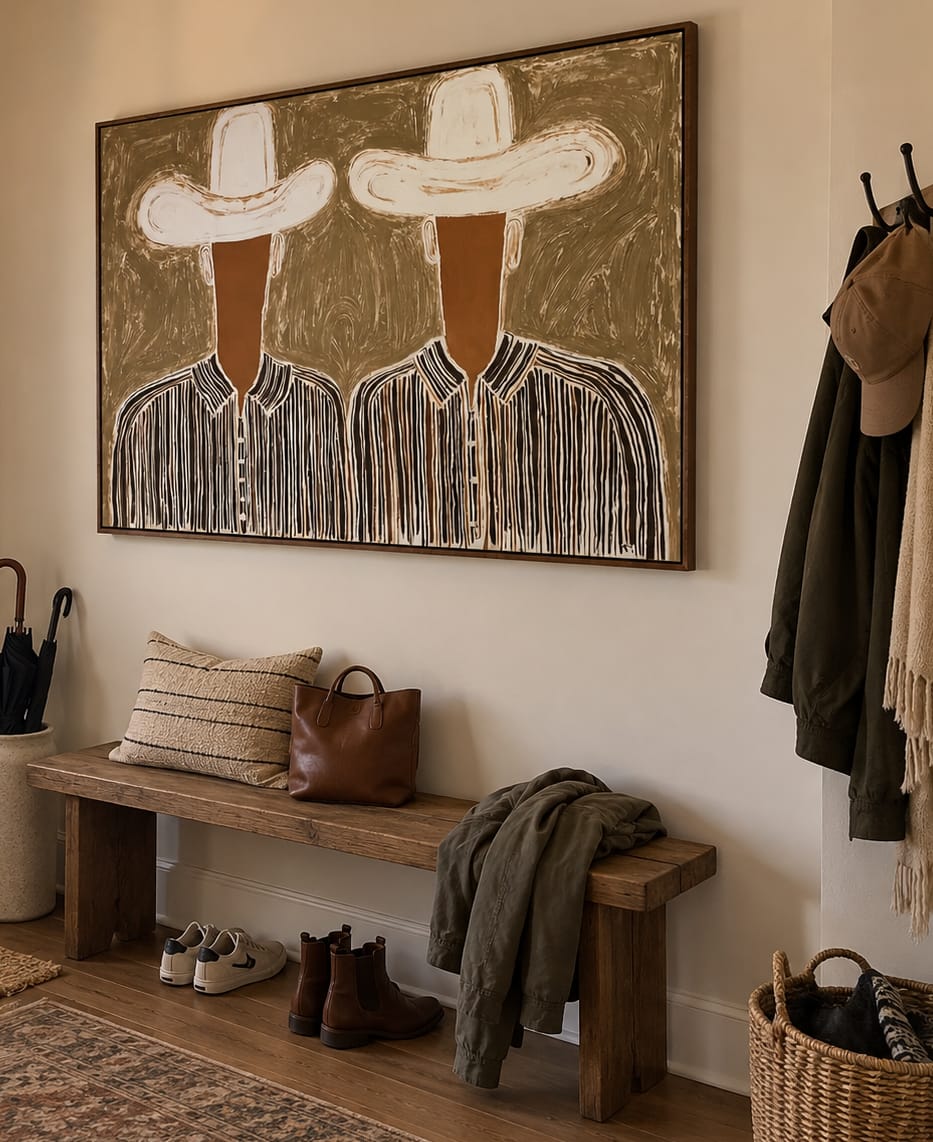 Customer photo review of Twin Range-Cowboy Portrait Oil Painting