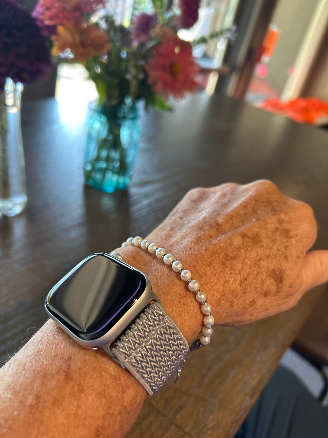 Customer photo review of Classic Pearl Bracelet