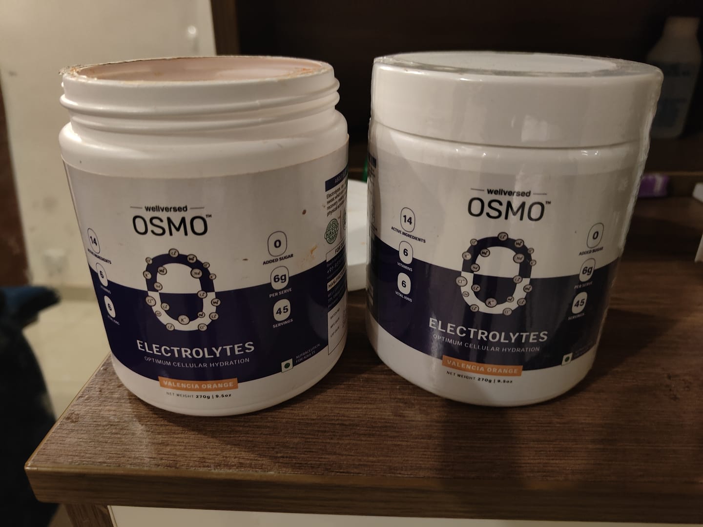 Customer photo review of OSMO - Electrolyte Hydration Blend (Advanced Salts + Taurine & Vitamins) | Valencia Orange Flavour (270g, 45 servings)
