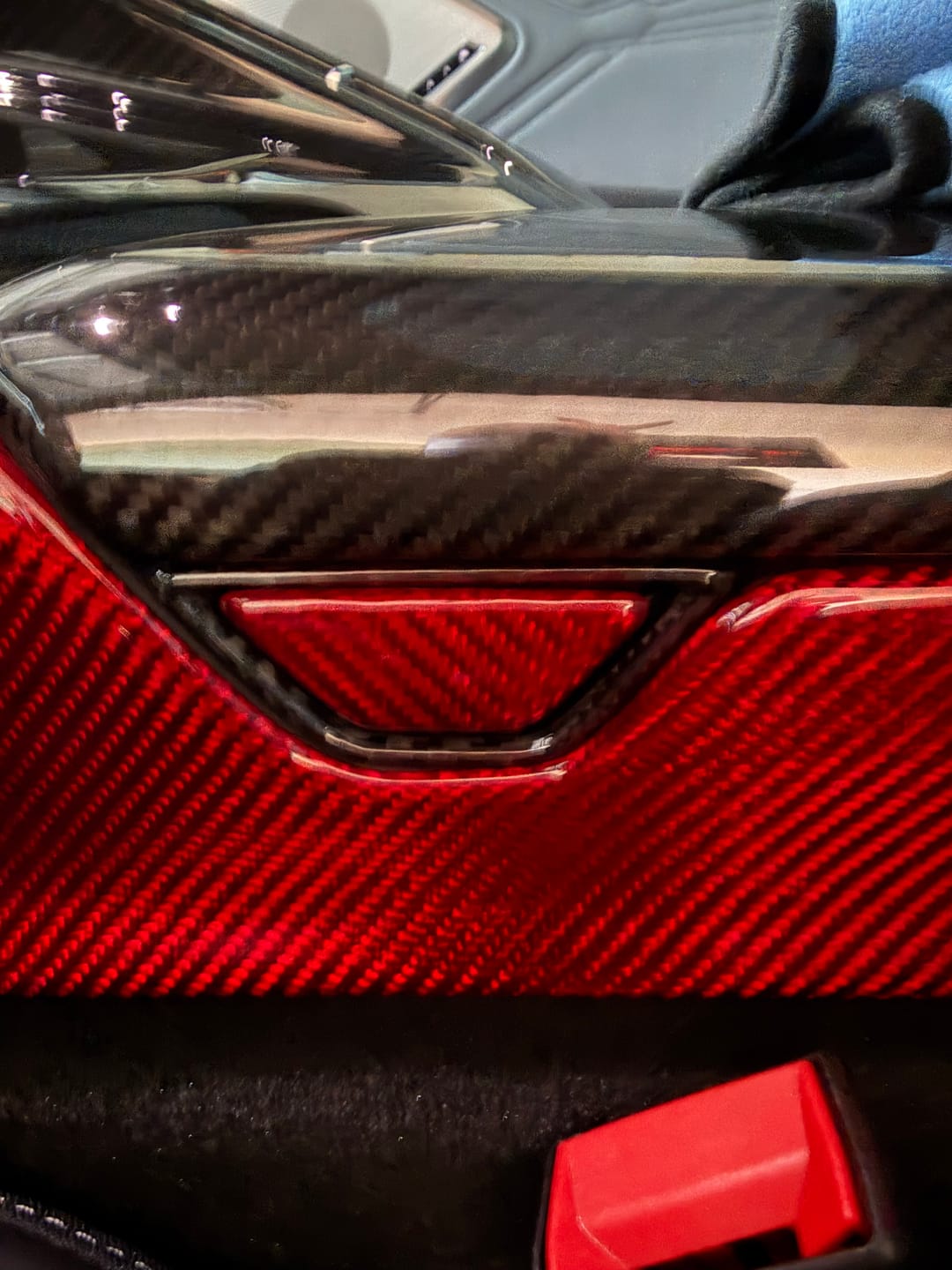 Customer photo review of C8 Corvette Real Carbon Fiber Armrest Button & Trim Covers | Interior Upgrade (2020–2027)
