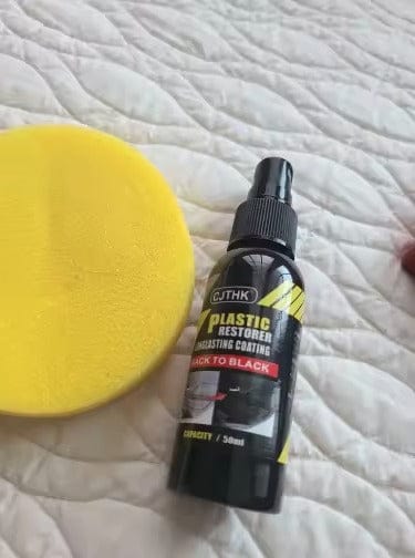 Customer photo review of Renovador de plásticos negros