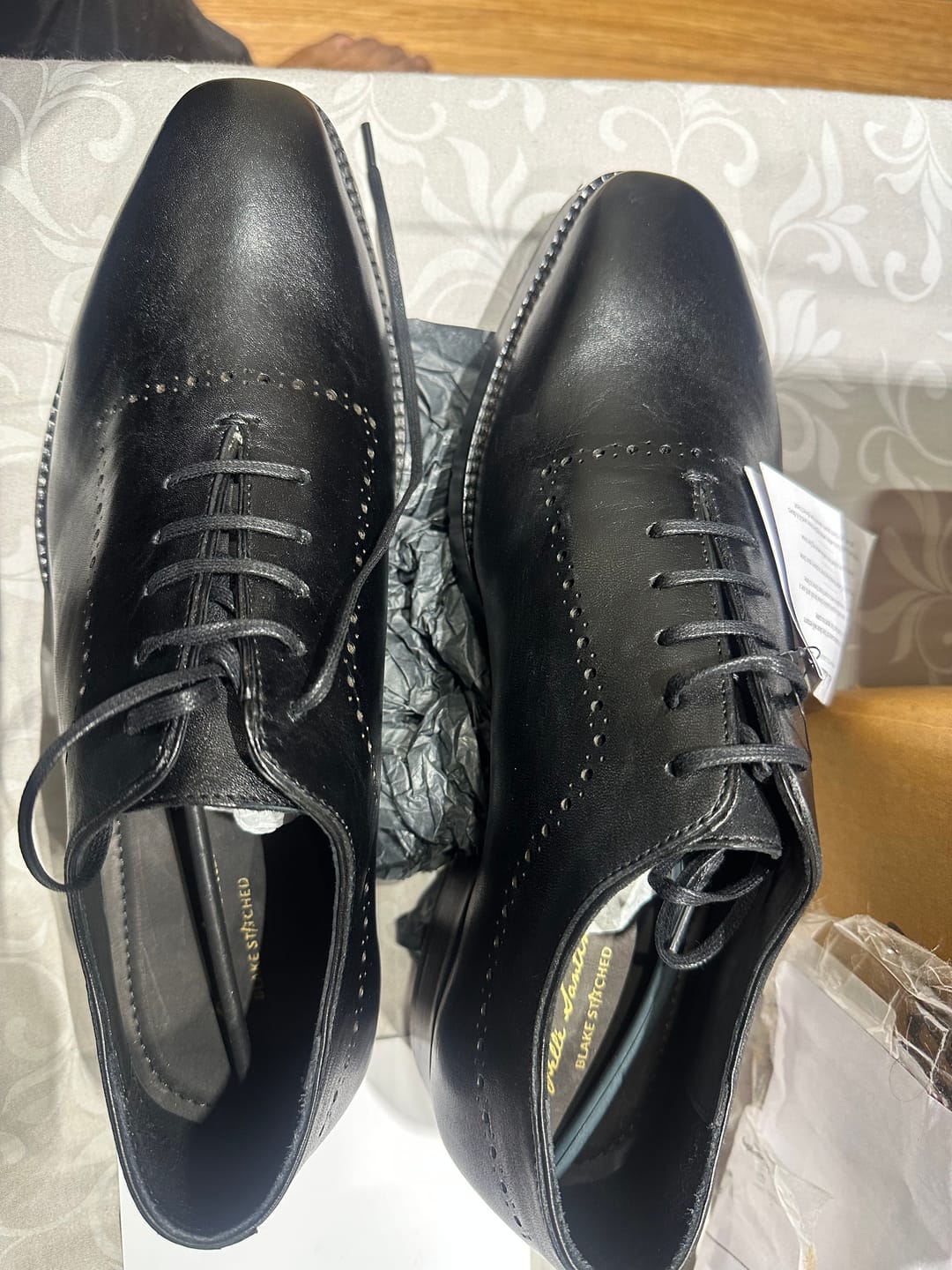 Customer photo review of Wholecut Oxfords - Black