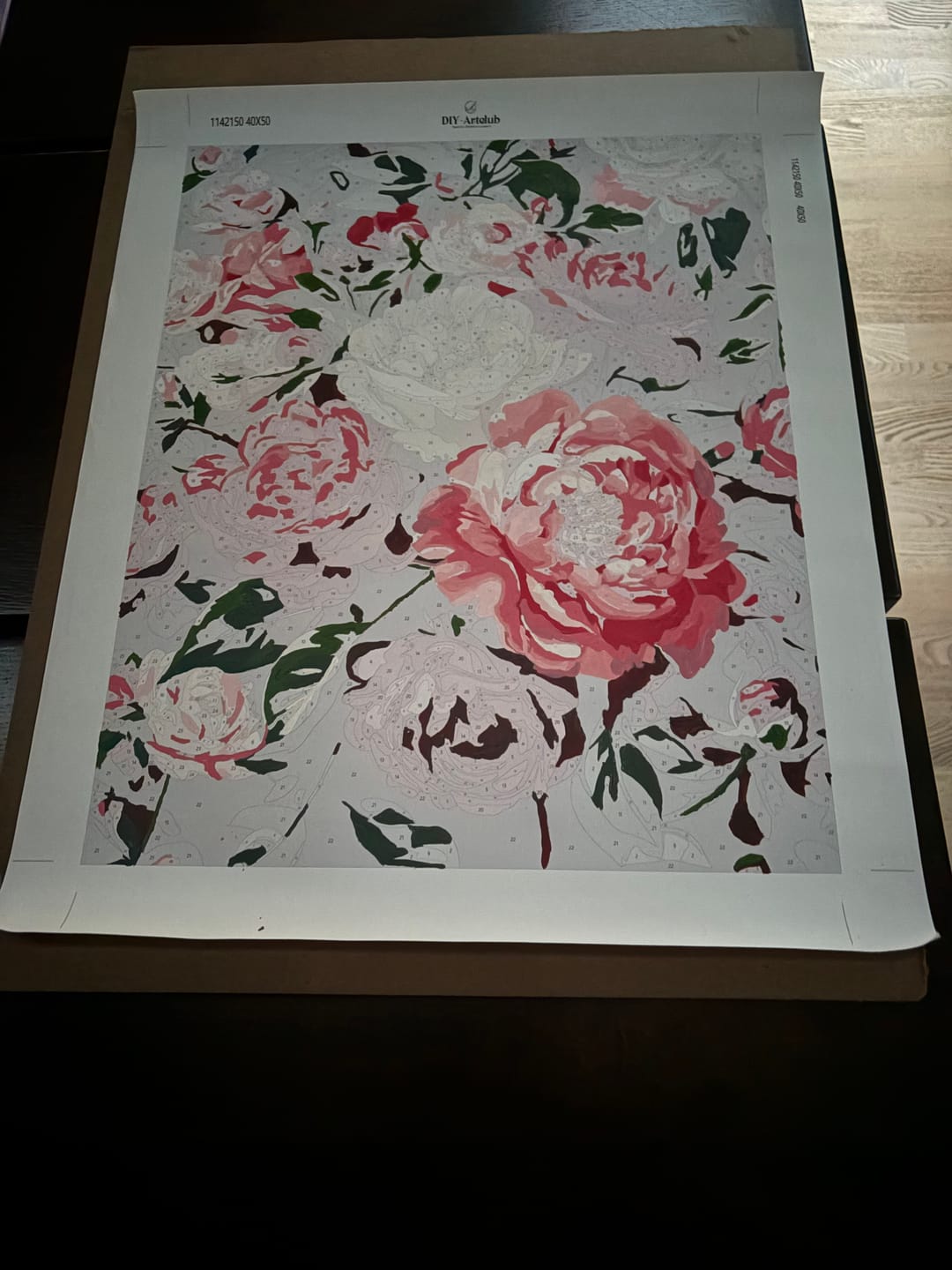 Customer photo review of Peonies | Paint by Number