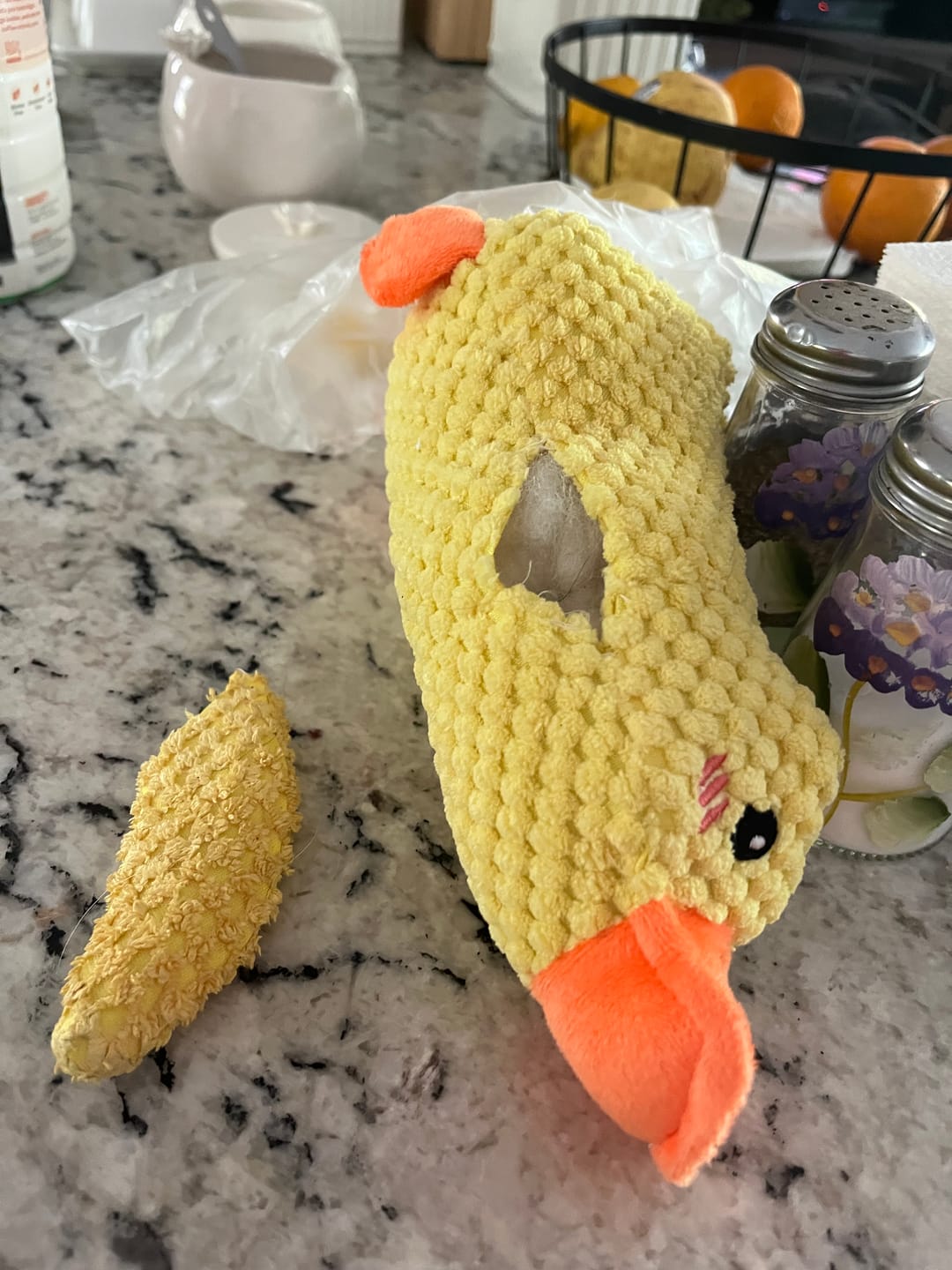 Customer photo review of [BEST SELLER] Calming Duck Dog Toy