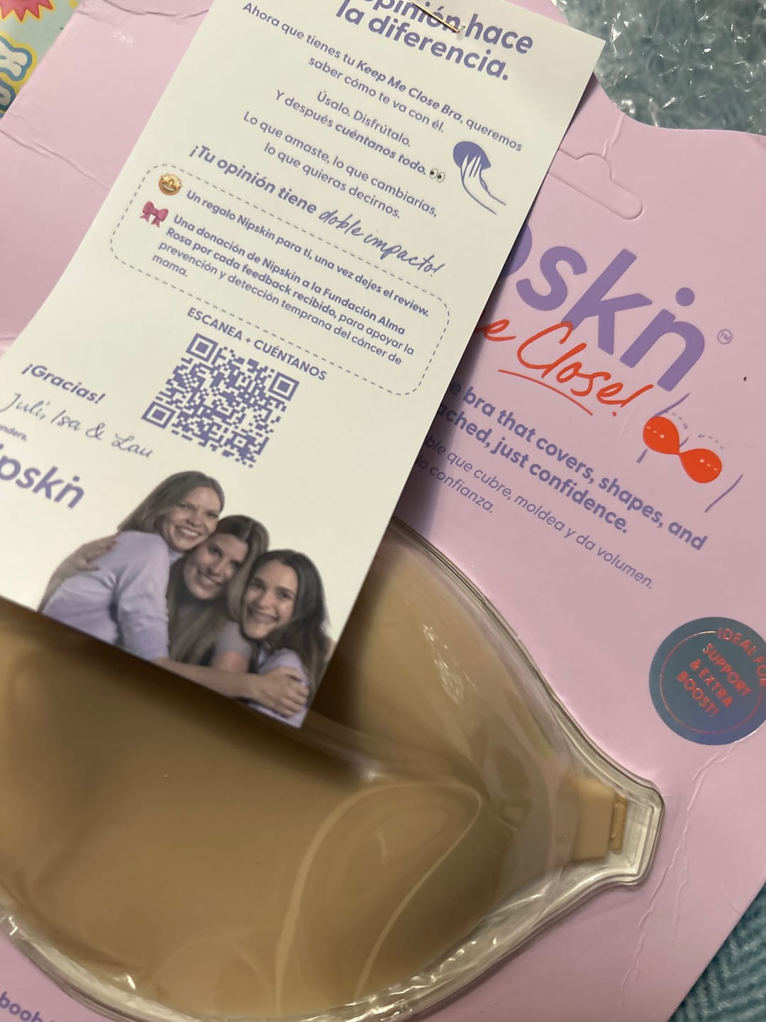 Customer photo review of Brasier Invisible Adhesivo de Silicona, Keep Me Close - Nipskin®