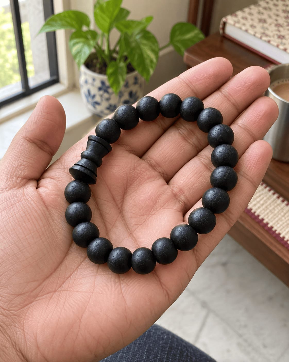 Customer photo review of Karungali Damru Bracelet