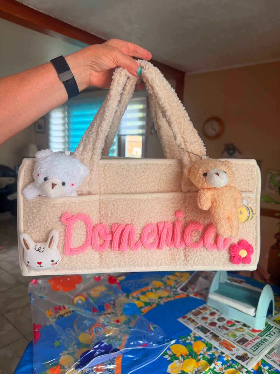Customer photo review of K&C - Personalized Baby Storage Basket