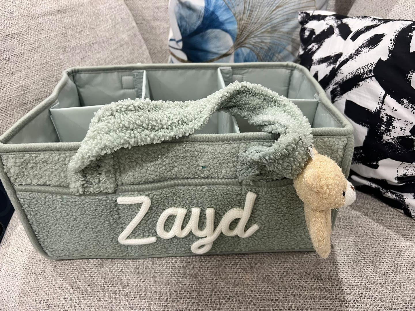 Customer photo review of K&C - Personalized Baby Storage Basket