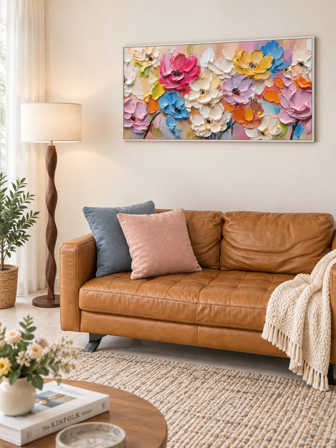 Customer photo review of “Garden Jubilee” – Colorful Textured Floral Oil Painting