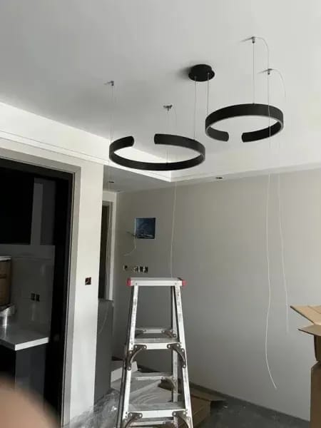Customer photo review of Gold Chandelier for Living Room, Adjustable Ring, 80 cm