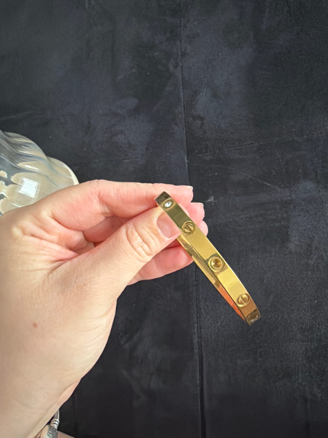 Customer photo review of Bratara Love - Auriu