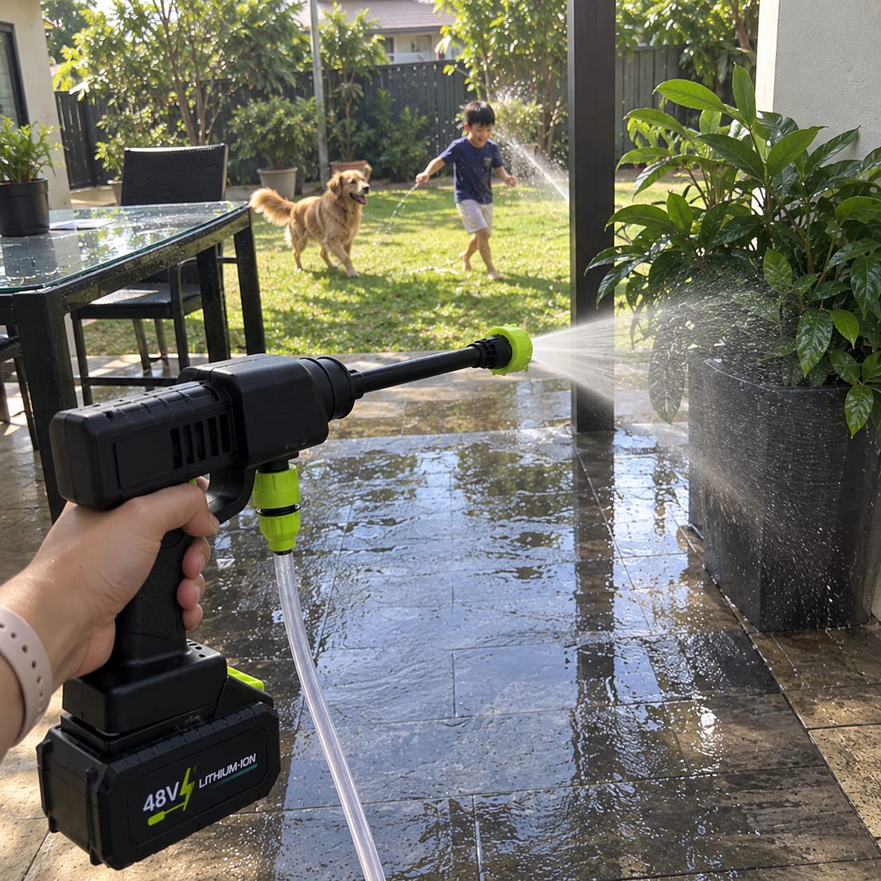Customer photo review of AquaJet - Cordless High Pressure Car Washer