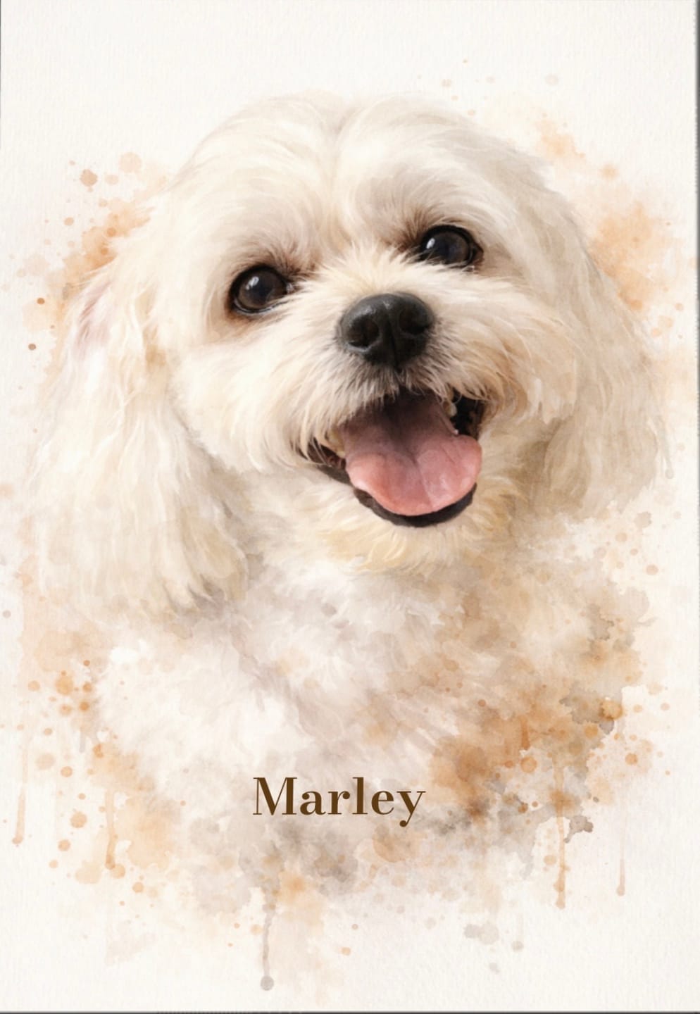 Customer photo review of Personalised Poster - Watercolour Realistic Portrait
