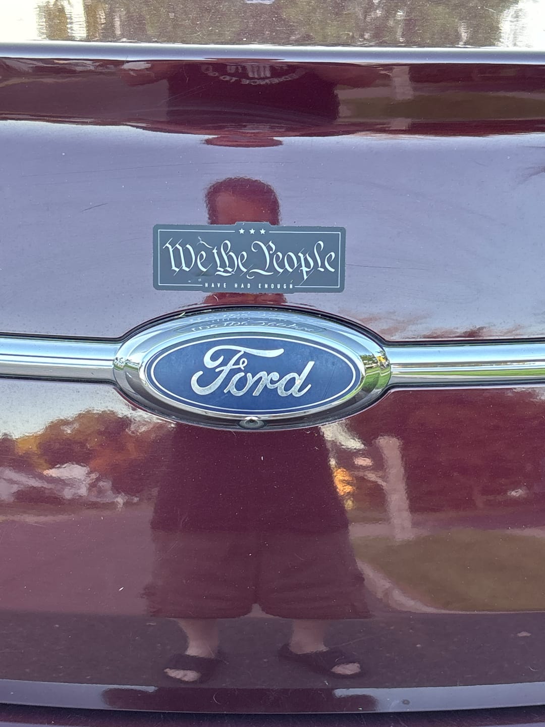 Customer photo review of We the People Decal