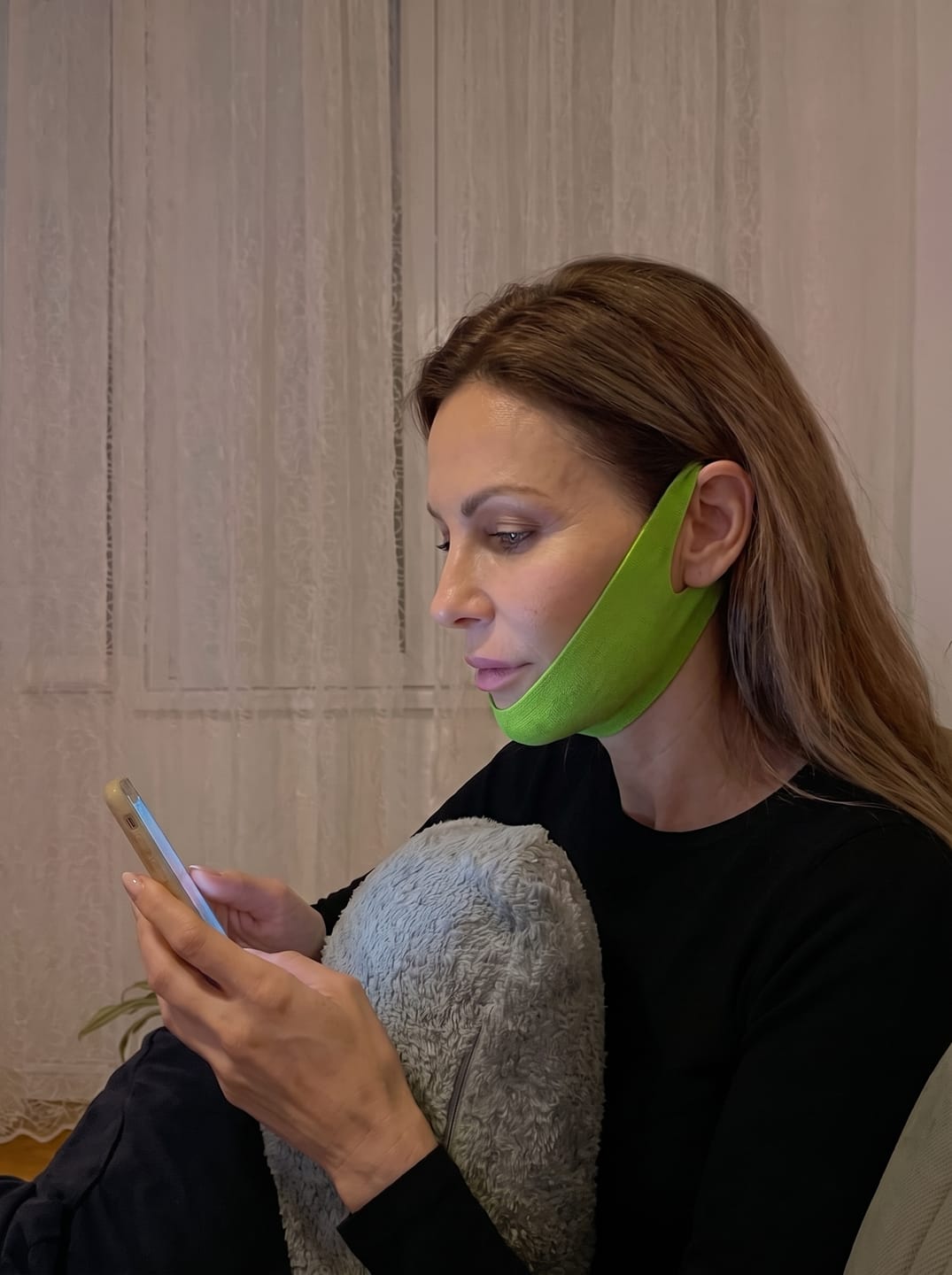 Customer photo review of Cooling Jawline Sculpt V-lifting Band