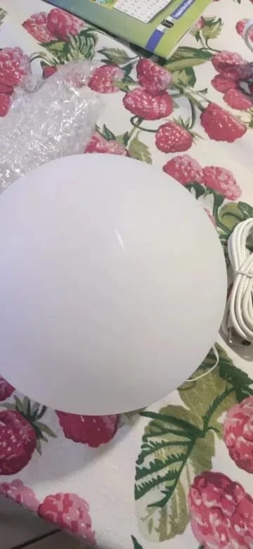 Customer photo review of White Floor Lamp for Living Room, Glowing Sphere, 36 cm