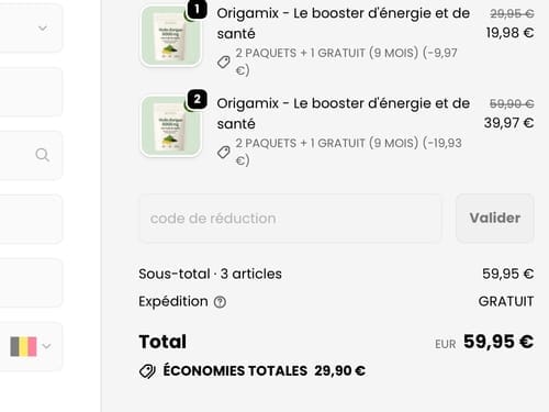 Customer photo review of Origamix - Le booster d'énergie et de santé