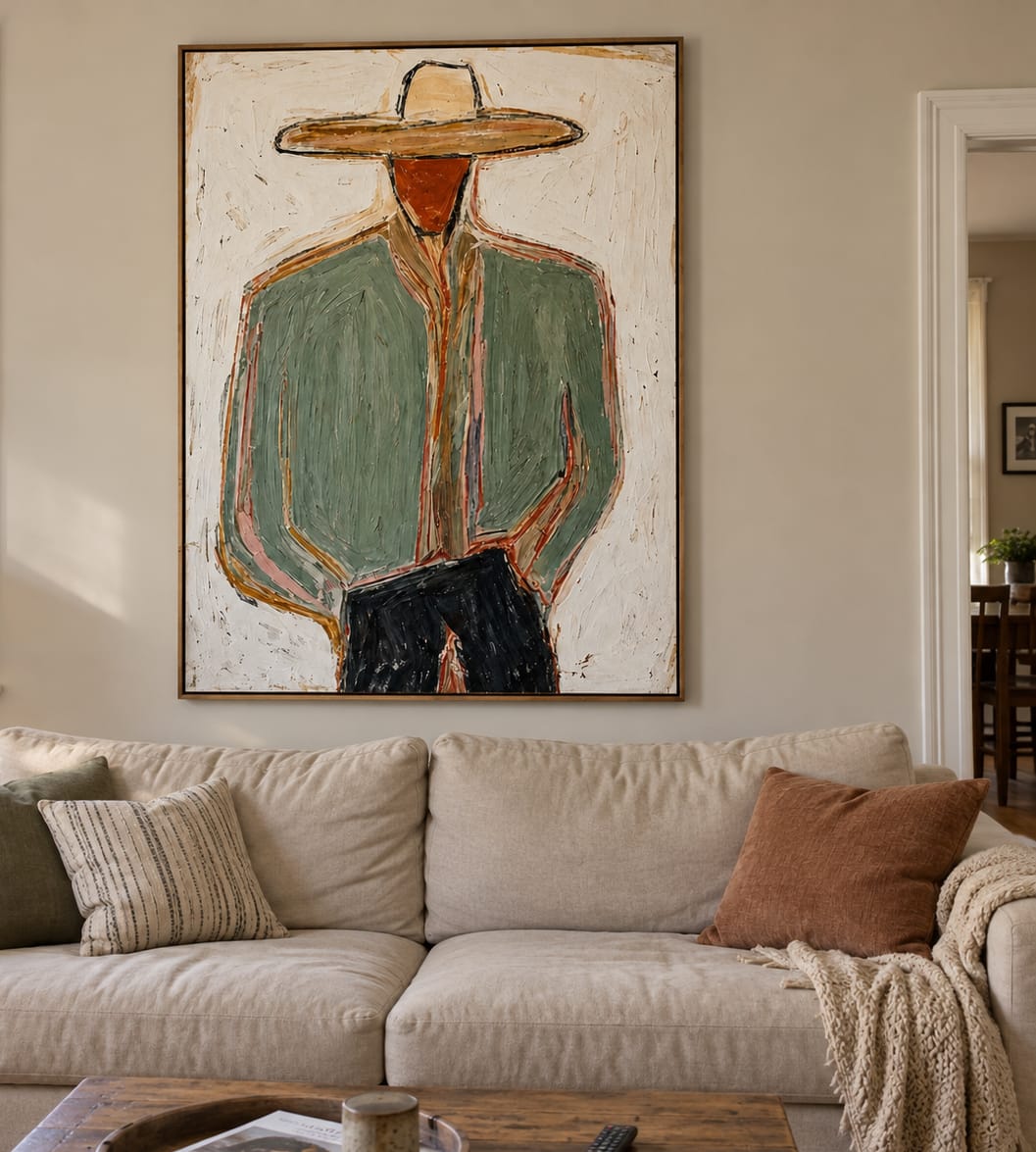 Customer photo review of Sage Frontier-Cowboy Portrait Painting