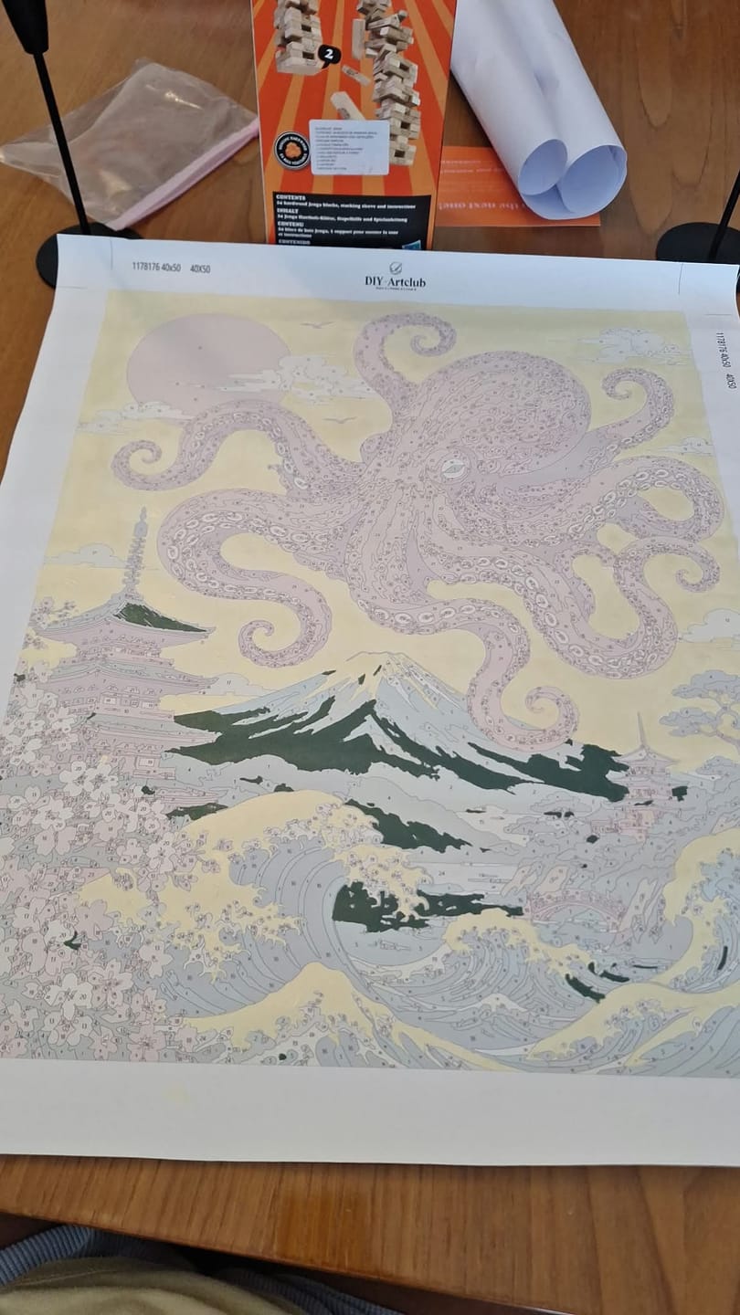 Customer photo review of Kaiju Vibes | Paint by Number
