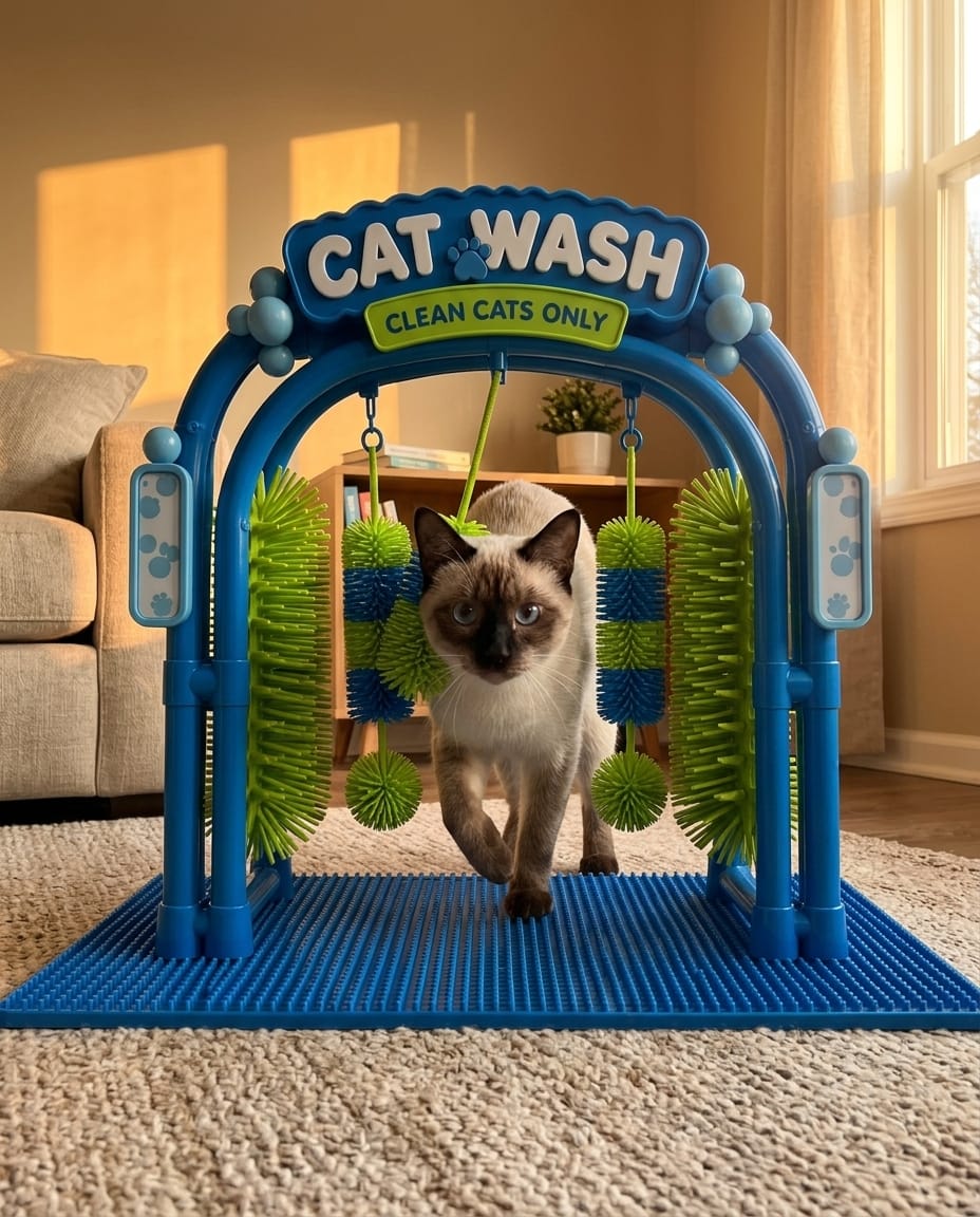 Customer photo review of The Purr Arch - Massage Station