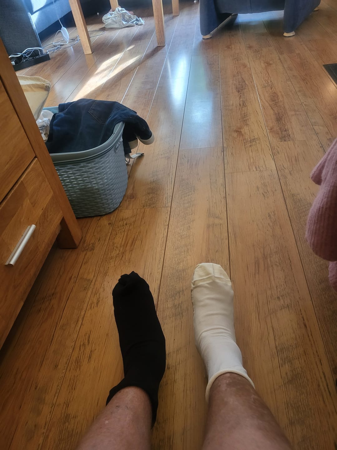 Customer photo review of Venensocken Merino Fein mit Rollrand
