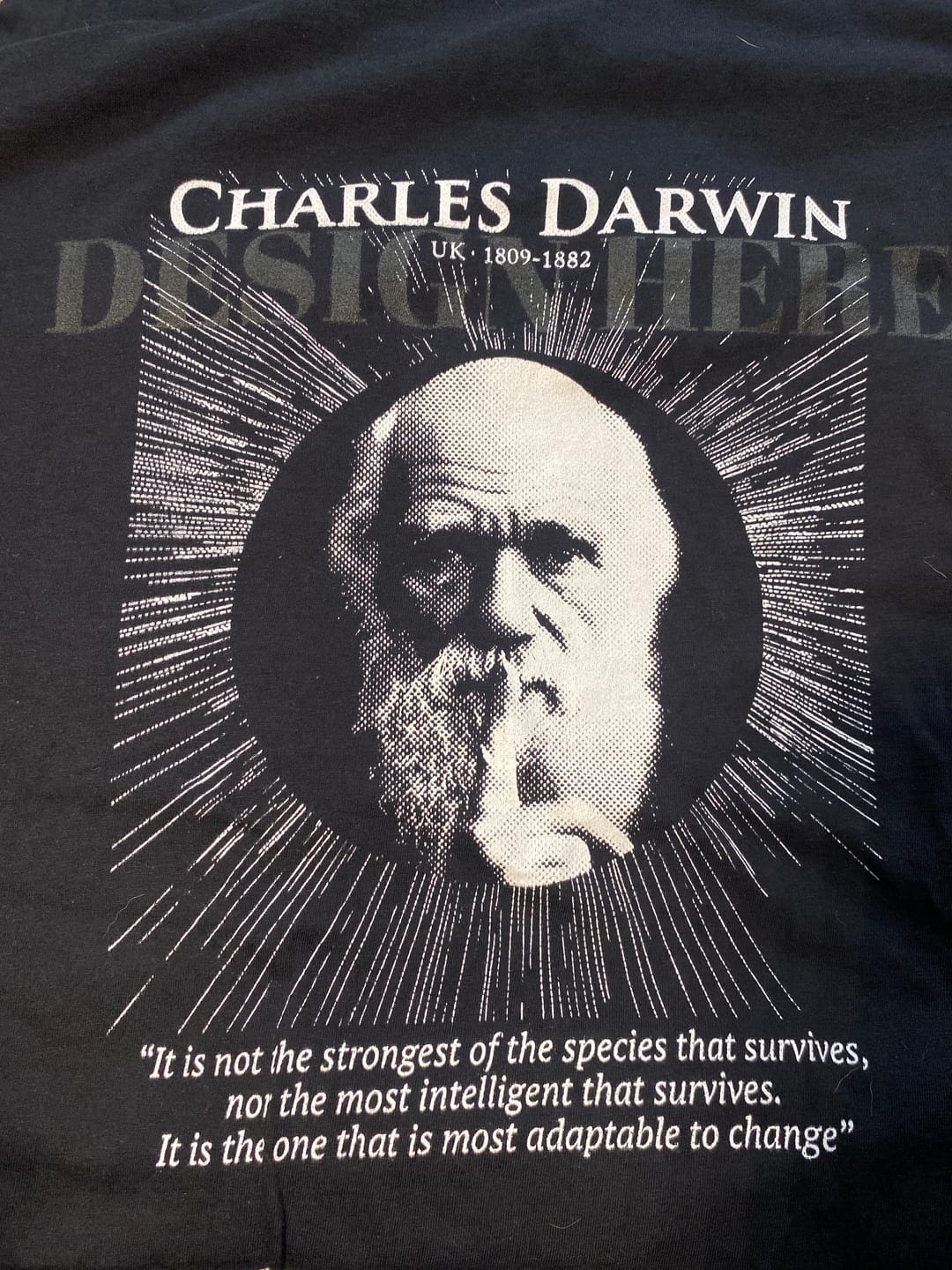 Customer photo review of Father of Evolution T-Shirt