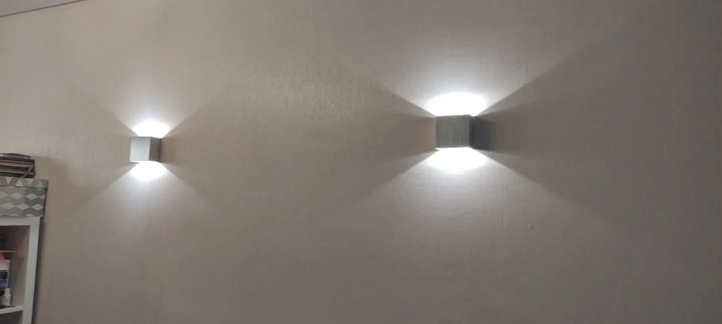 Customer photo review of Acrylic Wall Lamp for Hallway, Small Square Fitting, 10 cm