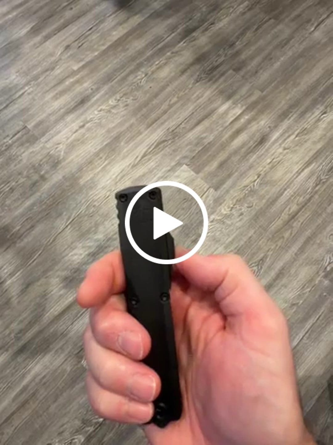 Customer video review of Microtech Ultratech Gen III ZBP S/E OTF Auto Knife - Black Aluminum, 3.55" M390MK, Deep Engraved USA Flag - Made in USA (1121-1T-DFLAG)